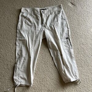 Calvin Klien Off White Ankle Cargo Pants